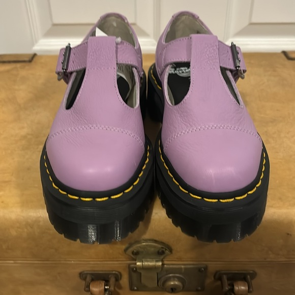 DR. MARTENS Leather Lilac Platform Mary Jane’s NWT US 5 - Picture 3 of 9